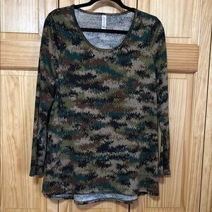 Camouflage Long Sleeve Top